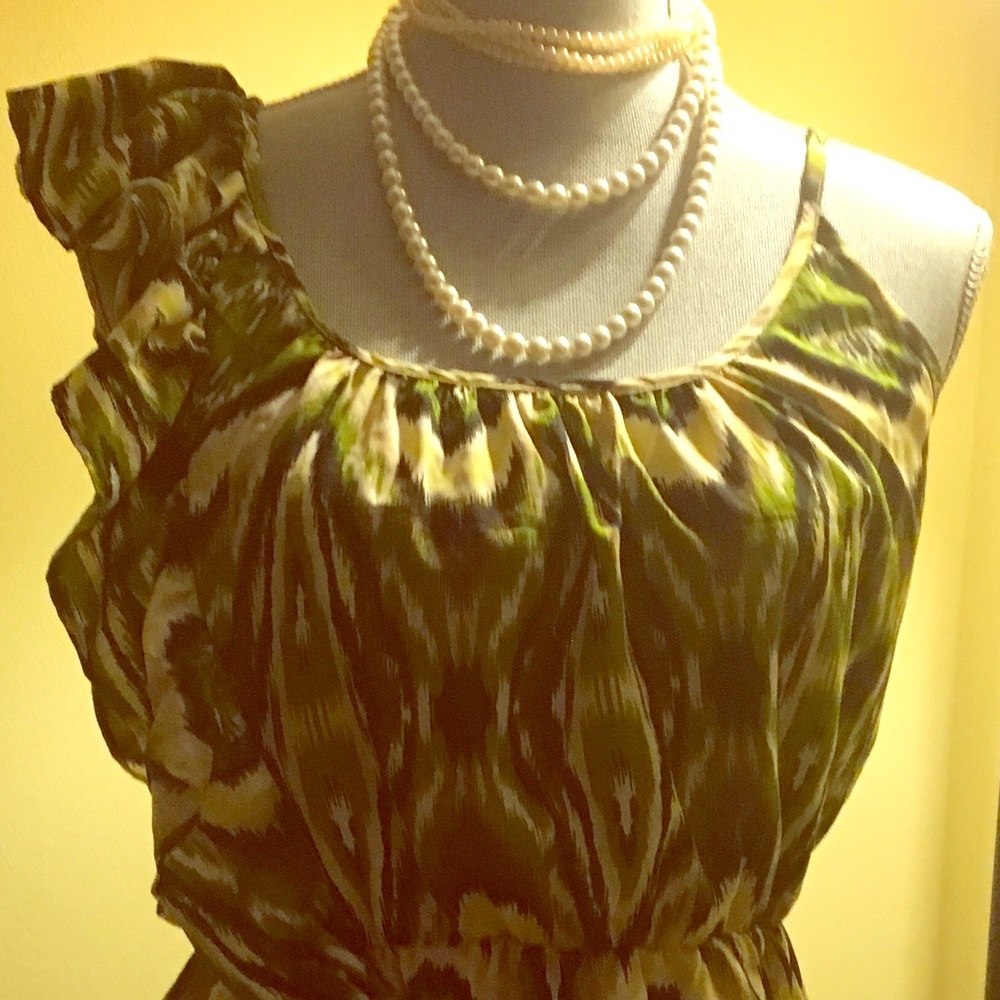 Unique green summer dress